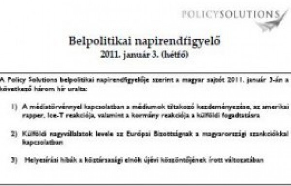 Új szolgáltatás: Belpolitikai napirendfigyelés